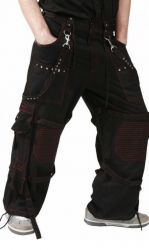 Gothic Black Red Pant